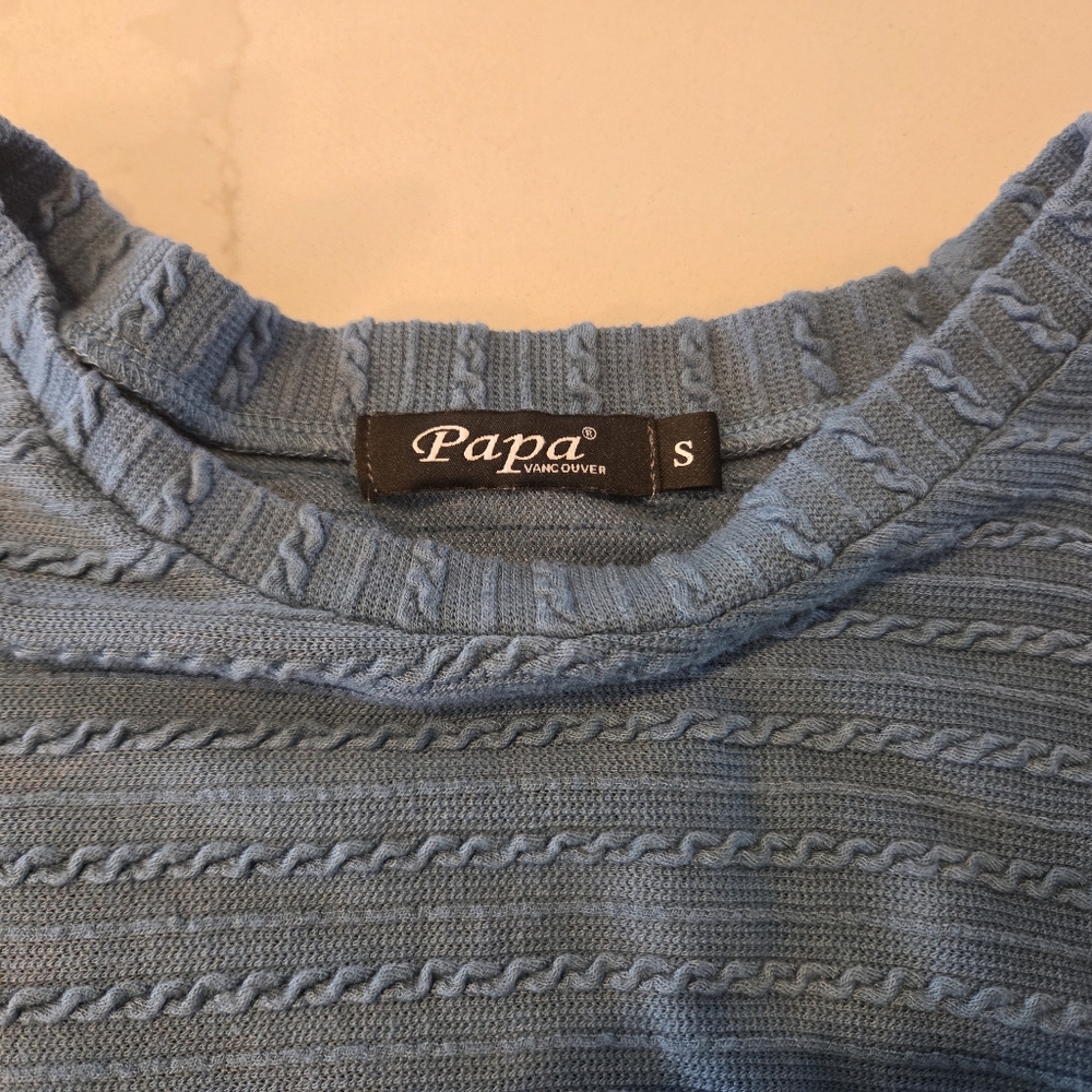 Papa Vancouver Cable Textered Lightweight 3/4 Sleeve